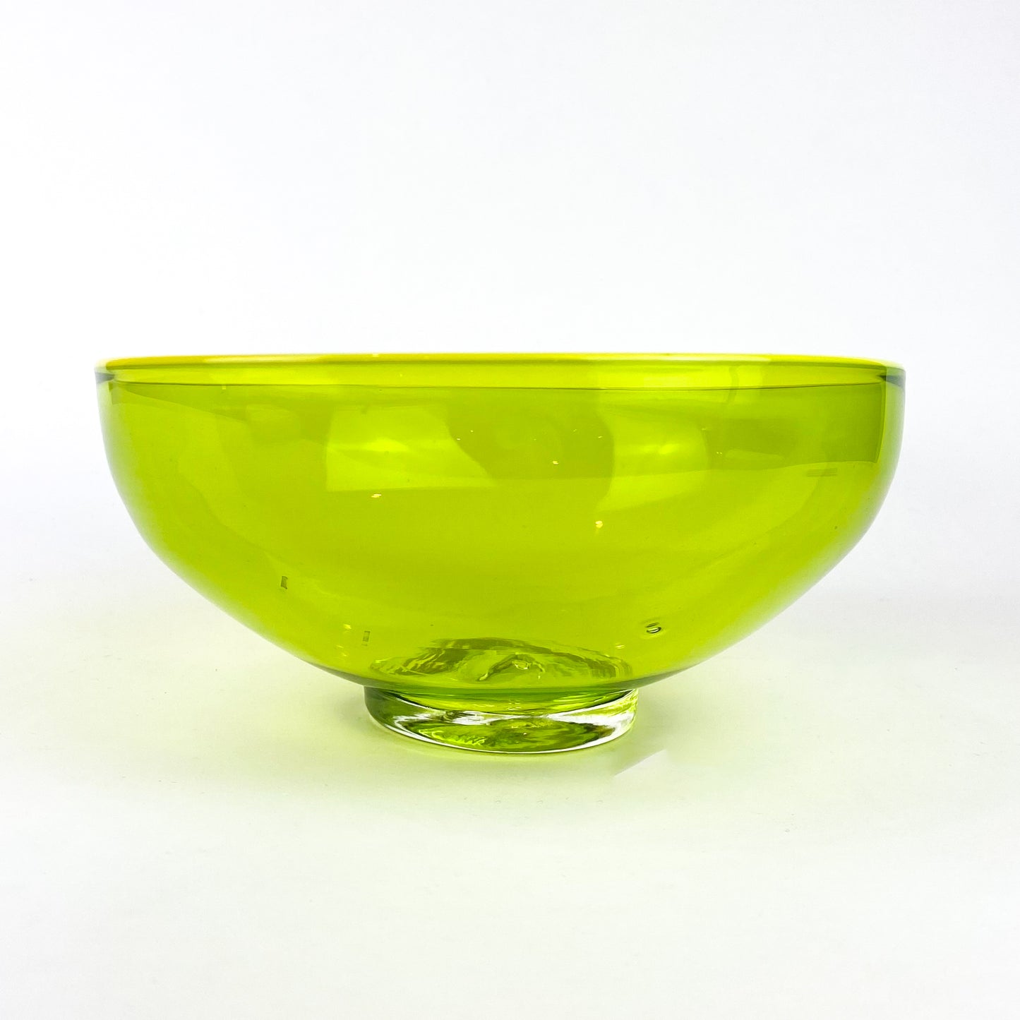 Handblown Lime Studio Art Glass Bowl #O1153