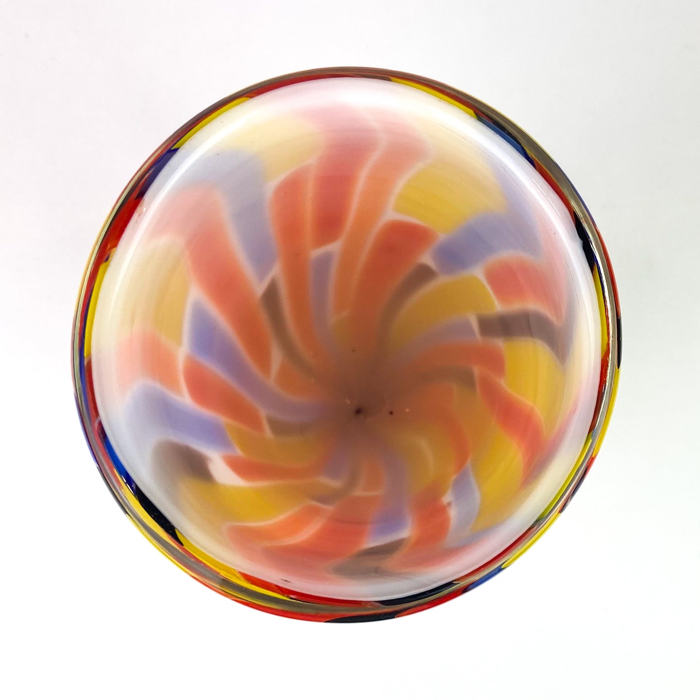 Large Caned Art Glass Vase #O1156