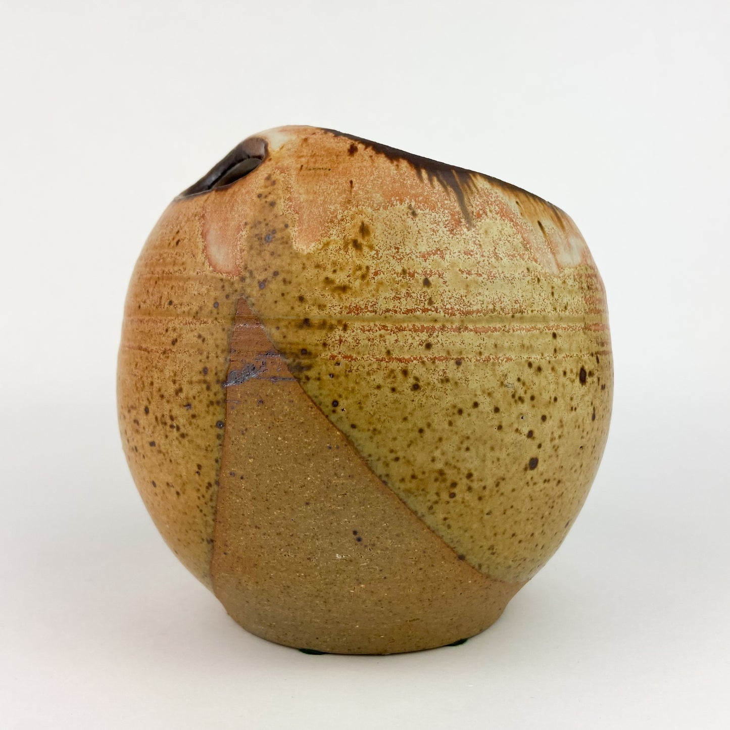 Abstract Speckled Studio Art Pottery Vase #O1170