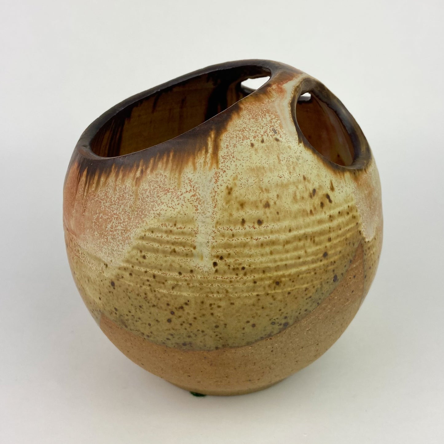 Abstract Speckled Studio Art Pottery Vase #O1170