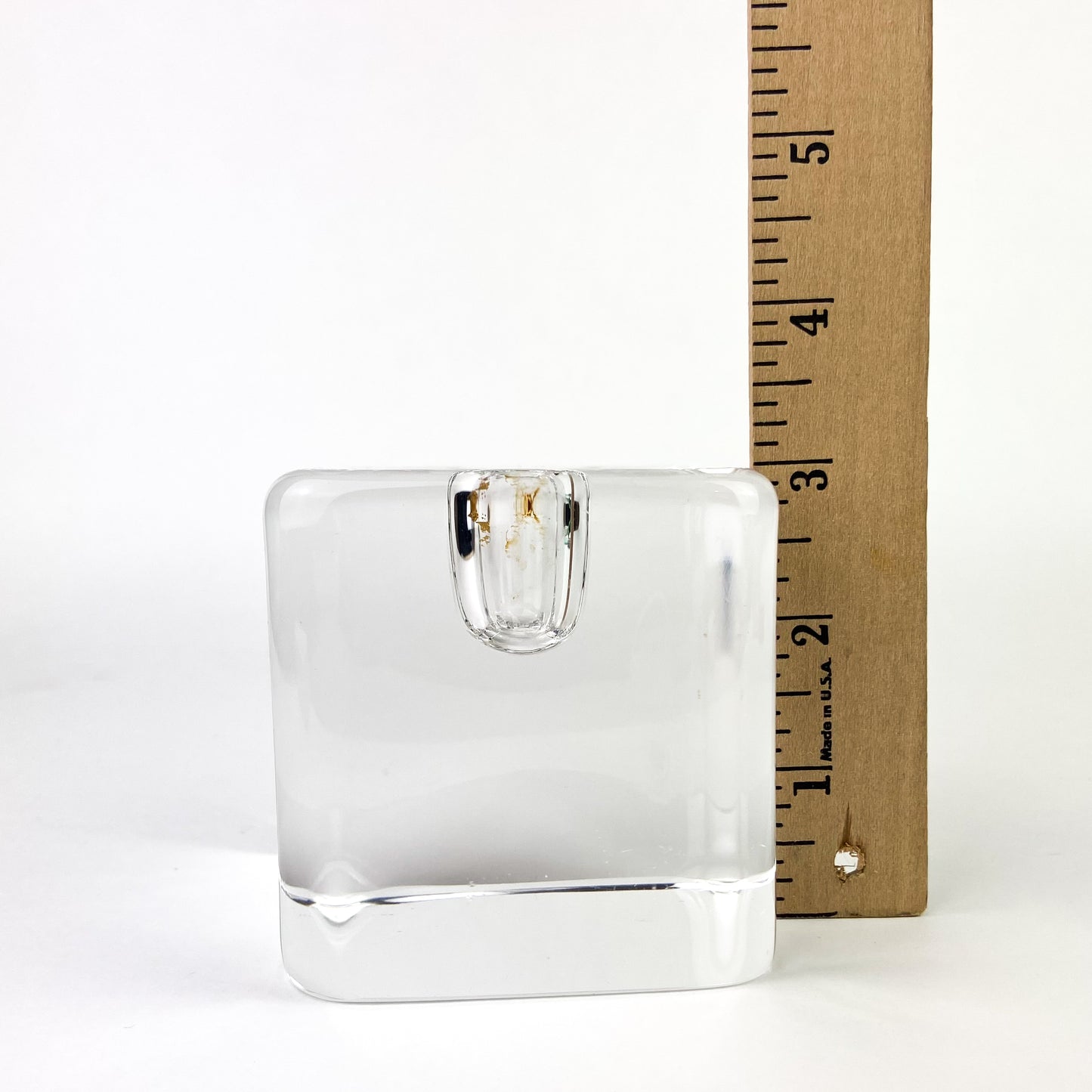 Kosta Boda Clear Cube Candle Holder by Goran Warff #O1179