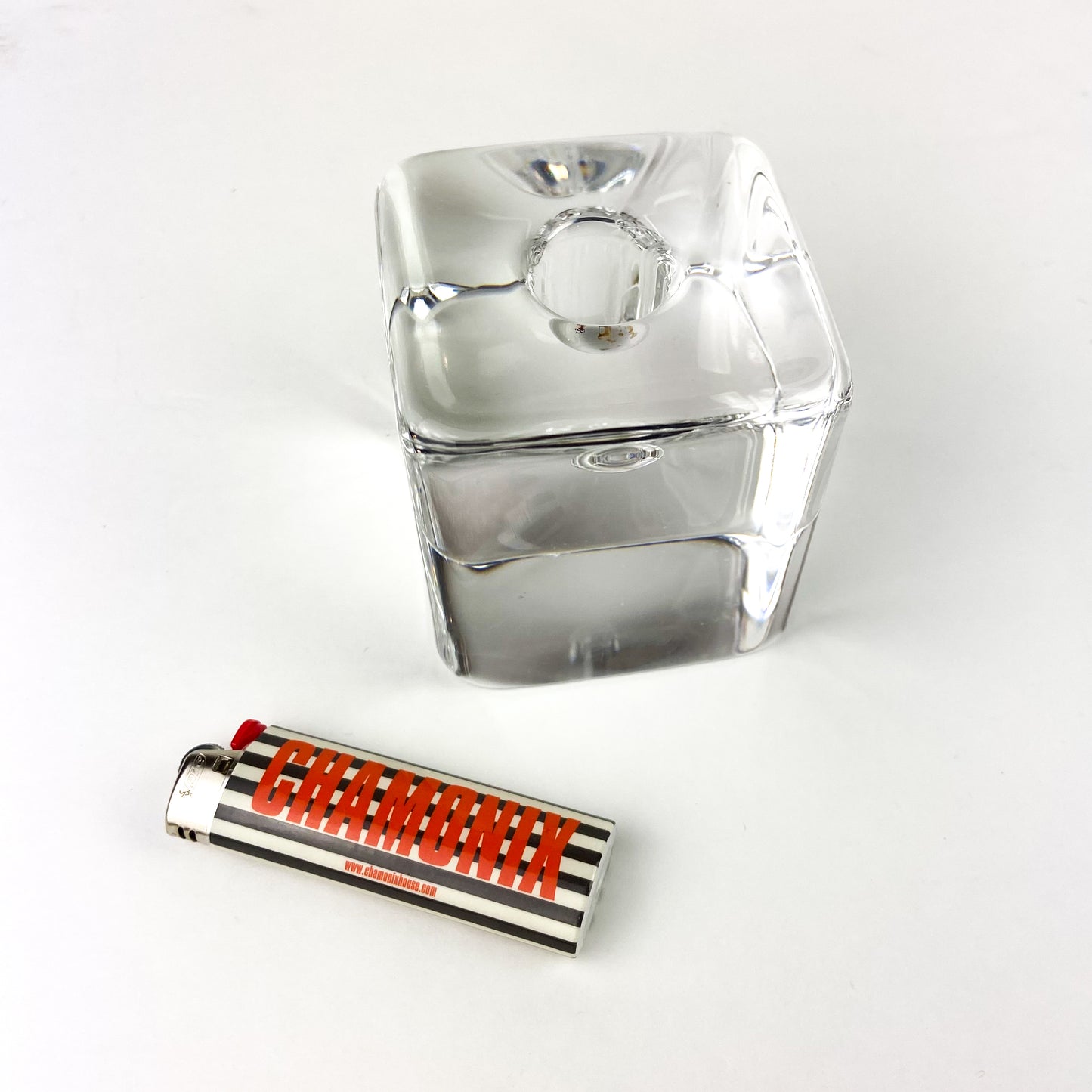 Kosta Boda Clear Cube Candle Holder by Goran Warff #O1179