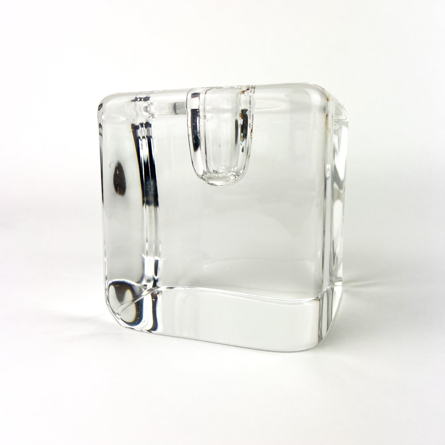 Kosta Boda Clear Cube Candle Holder by Goran Warff #O1179