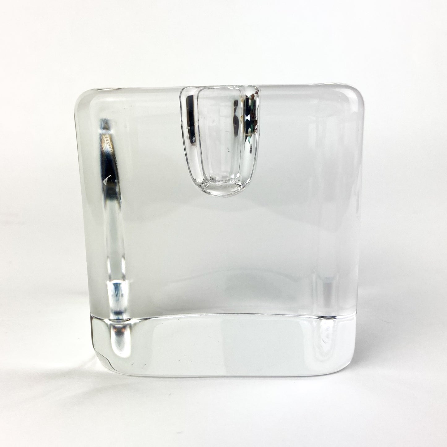 Kosta Boda Clear Cube Candle Holder by Goran Warff #O1179