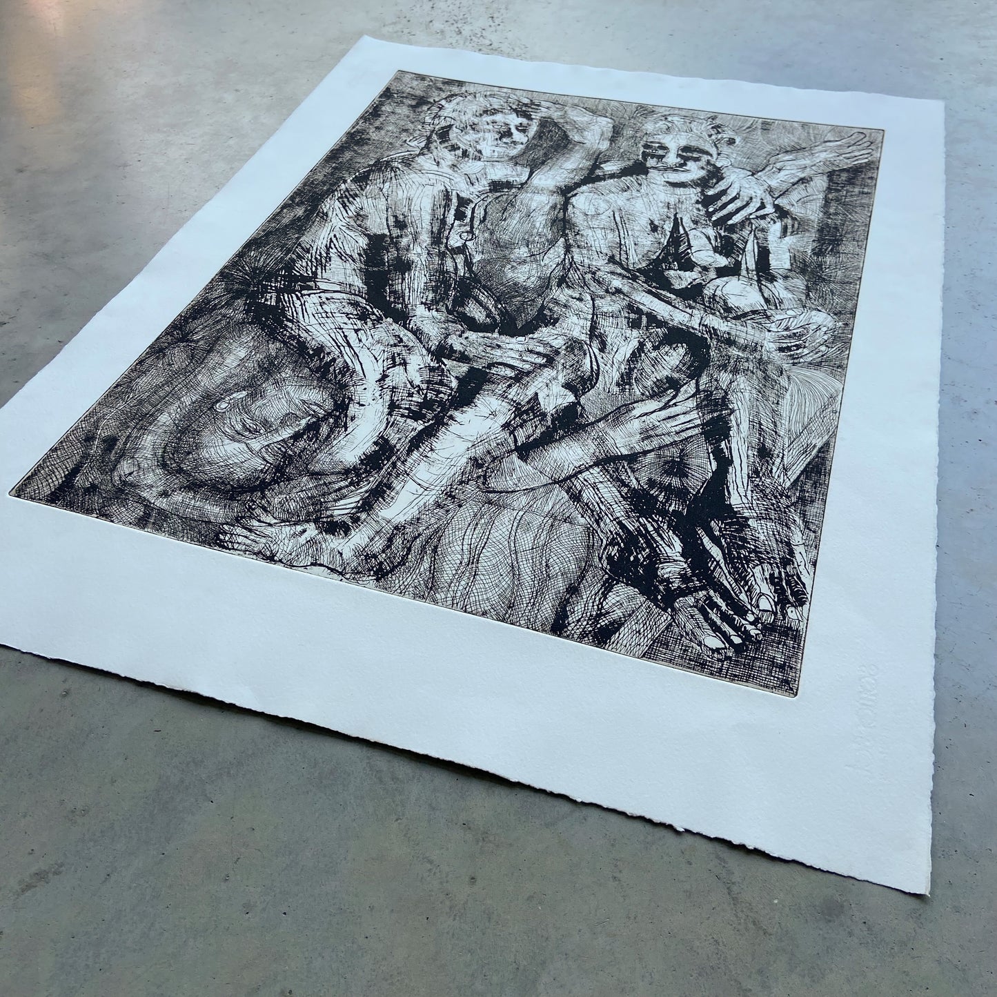 Untitled (1990s) Etching by Donald Kelley #P1852 - 22" x 30"