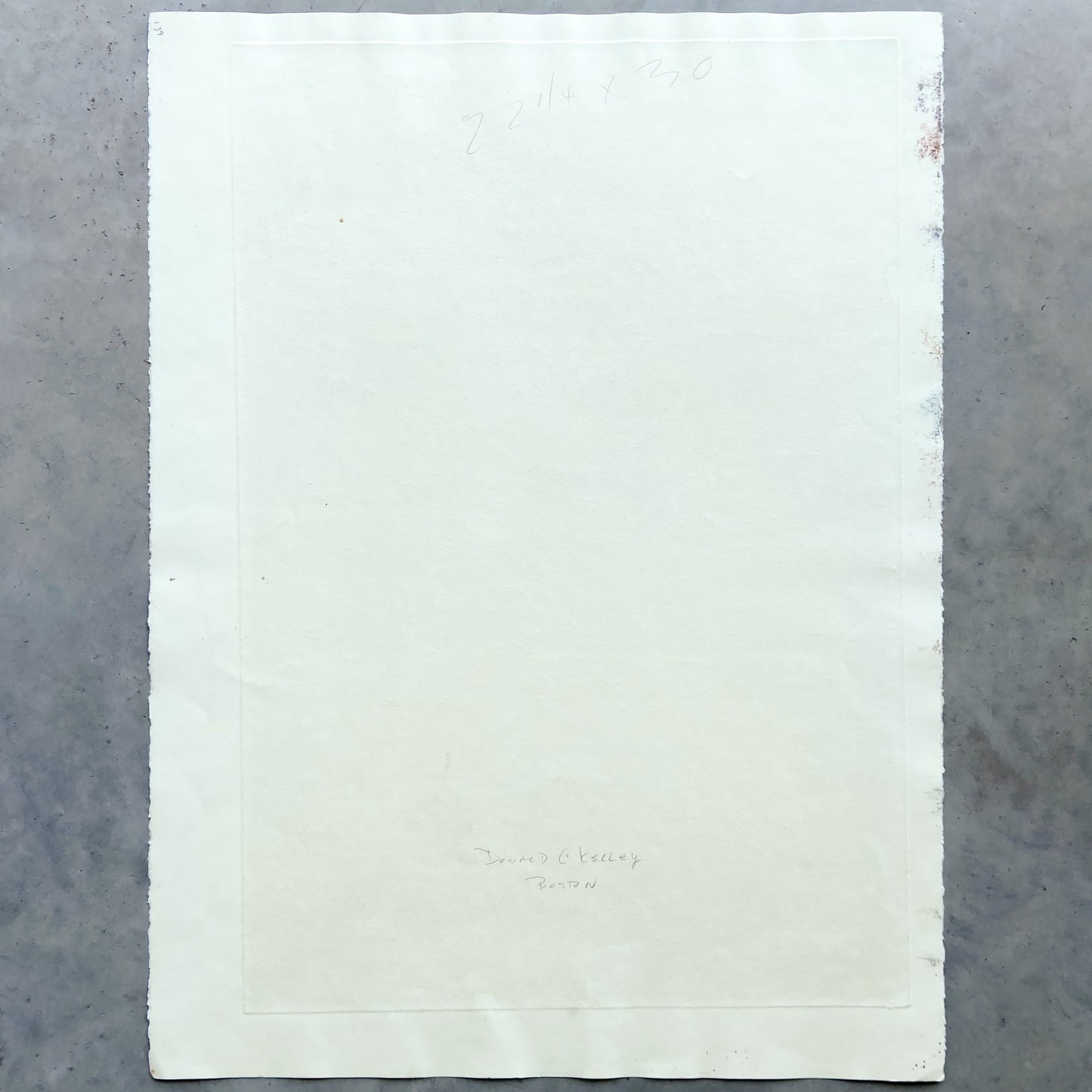 Untitled (1990s) Etching by Donald Kelley #P1853 - 22" x 30"