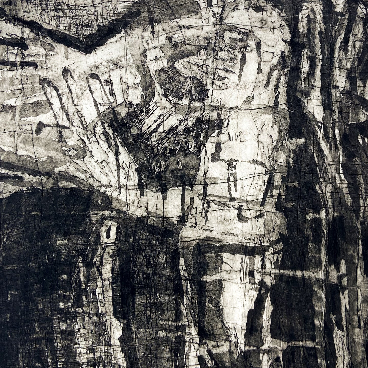 Untitled (1990s) Etching by Donald Kelley #P1853 - 22" x 30"