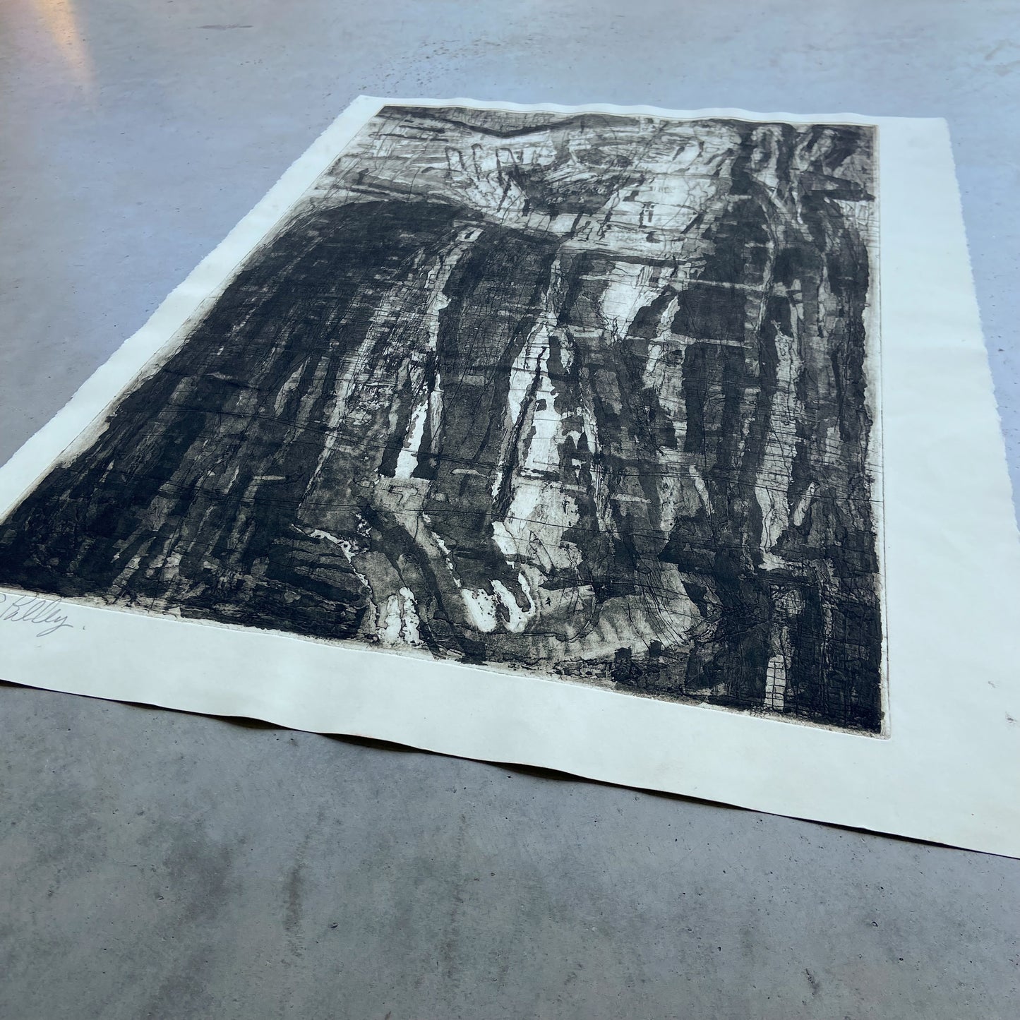 Untitled (1990s) Etching by Donald Kelley #P1853 - 22" x 30"