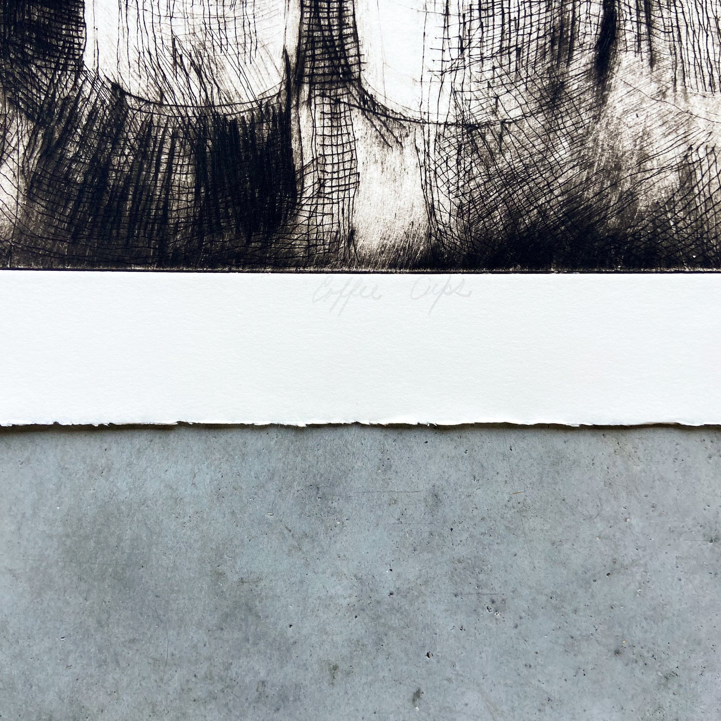 Coffee Cups (2000) Etching by Donald Kelley #P1855B - 22" x 30"