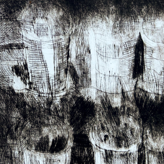 Coffee Cups (1999) Etching by Donald Kelley #P1855D - 22" x 30"