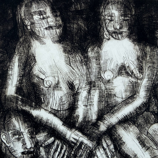 Model (2000) Etching by Donald Kelley #P1856 - 22" x 30"