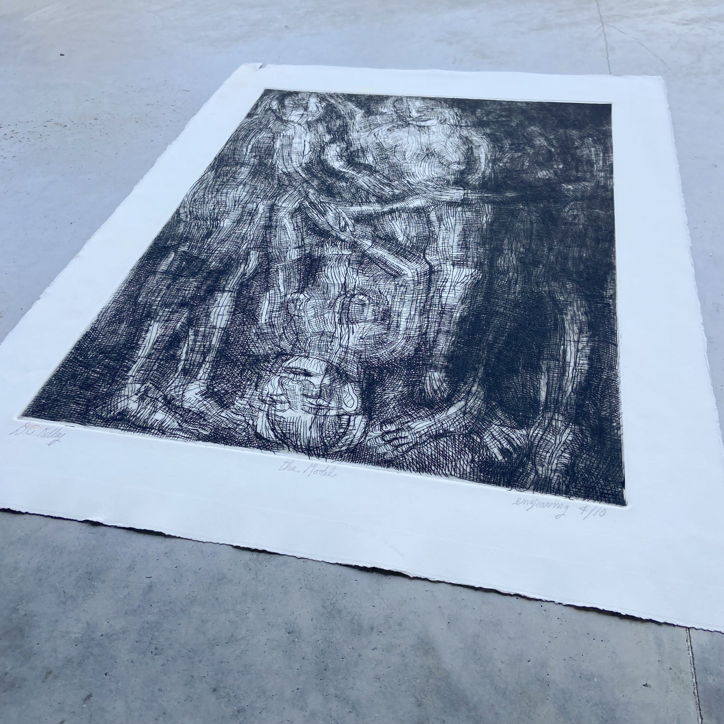 The Model (1990s) Engraving by Donald Kelley #P1861 - 22" x 30"