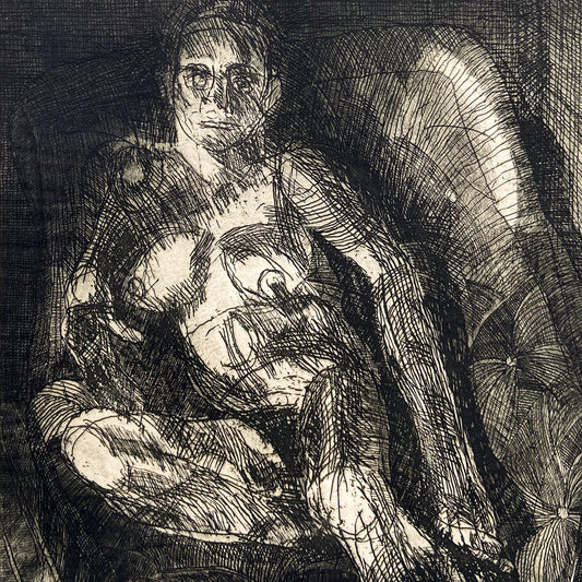 Model (1999) Etching by Donald Kelley #P1868 - 20" x 27"