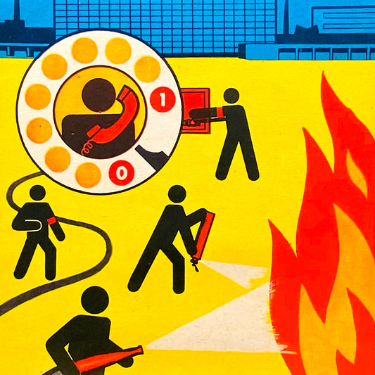 1987 Soviet Fire Safety Poster #P1964 - 8.5" x 11.5"