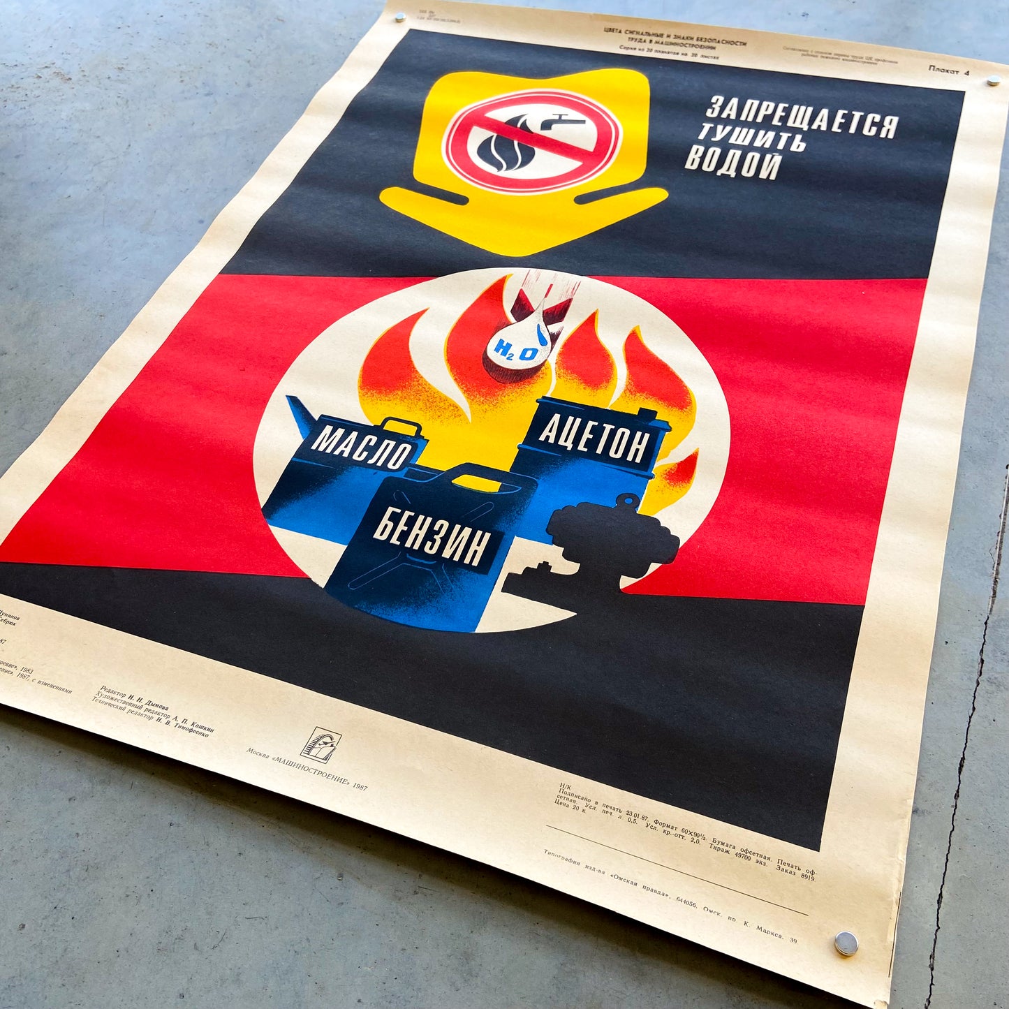 1987 Soviet Work Safety Poster #P979 - 18" x 23.5"