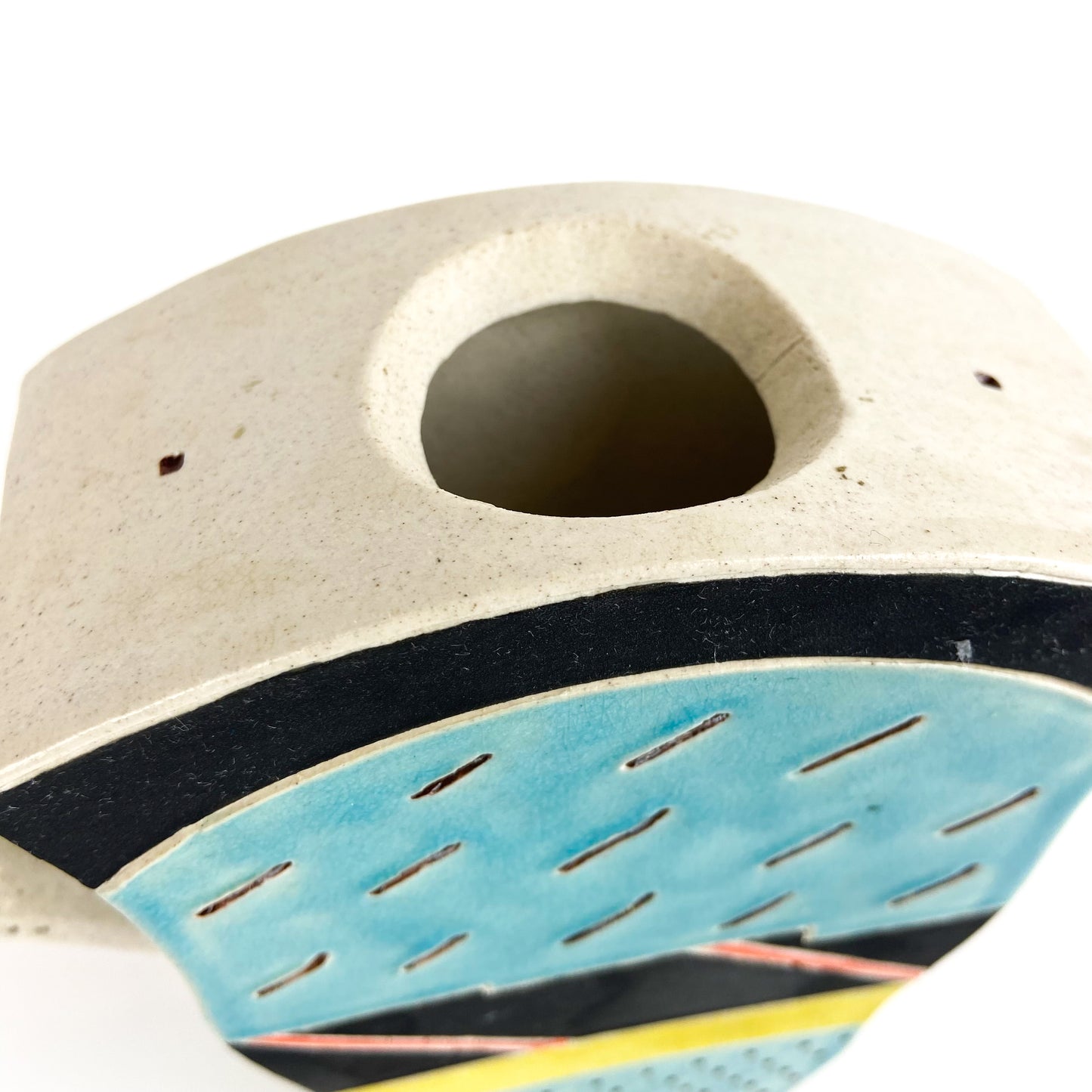 Signed Post Modern Studio Art Pottery Teapot/Vase #O1353
