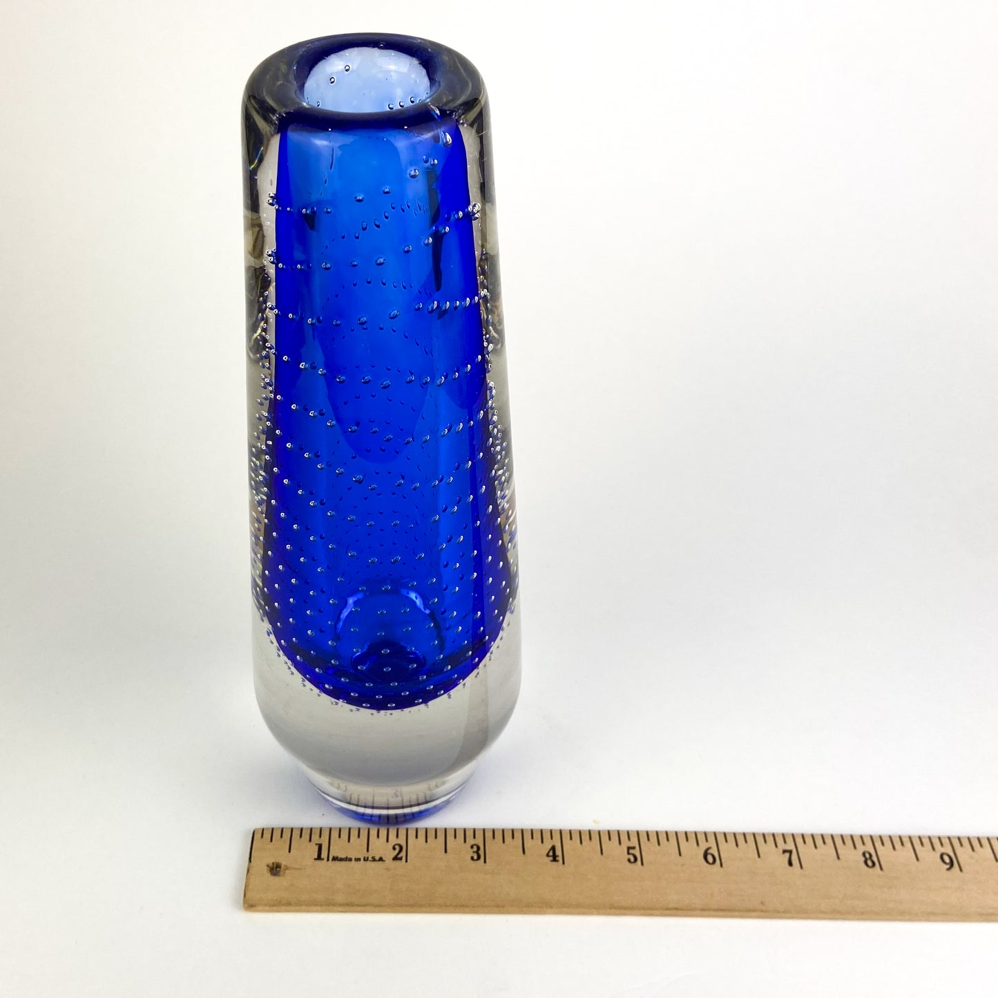 German Glashütte Theresienthal Sommerso Glass Vase #O1373