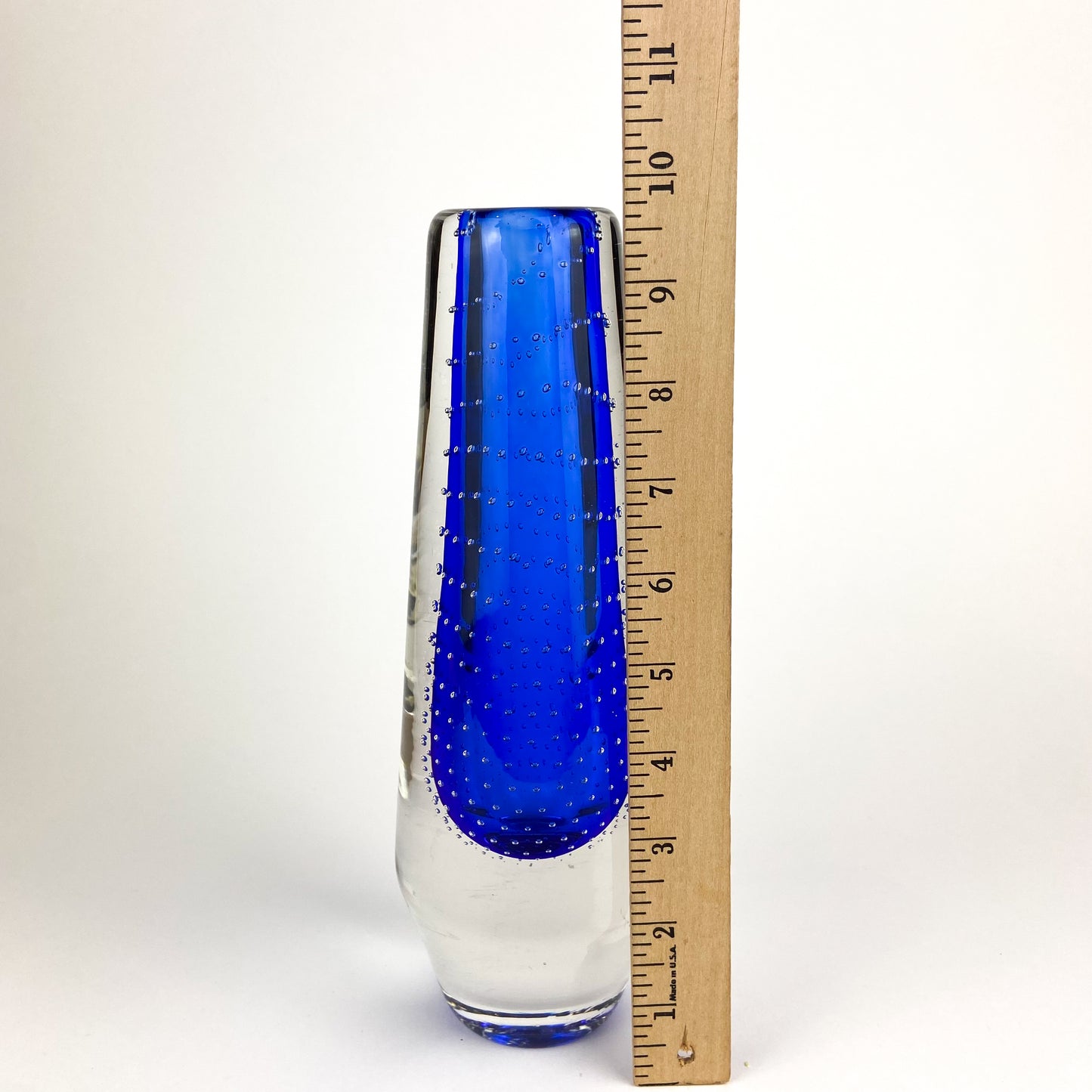 German Glashütte Theresienthal Sommerso Glass Vase #O1373