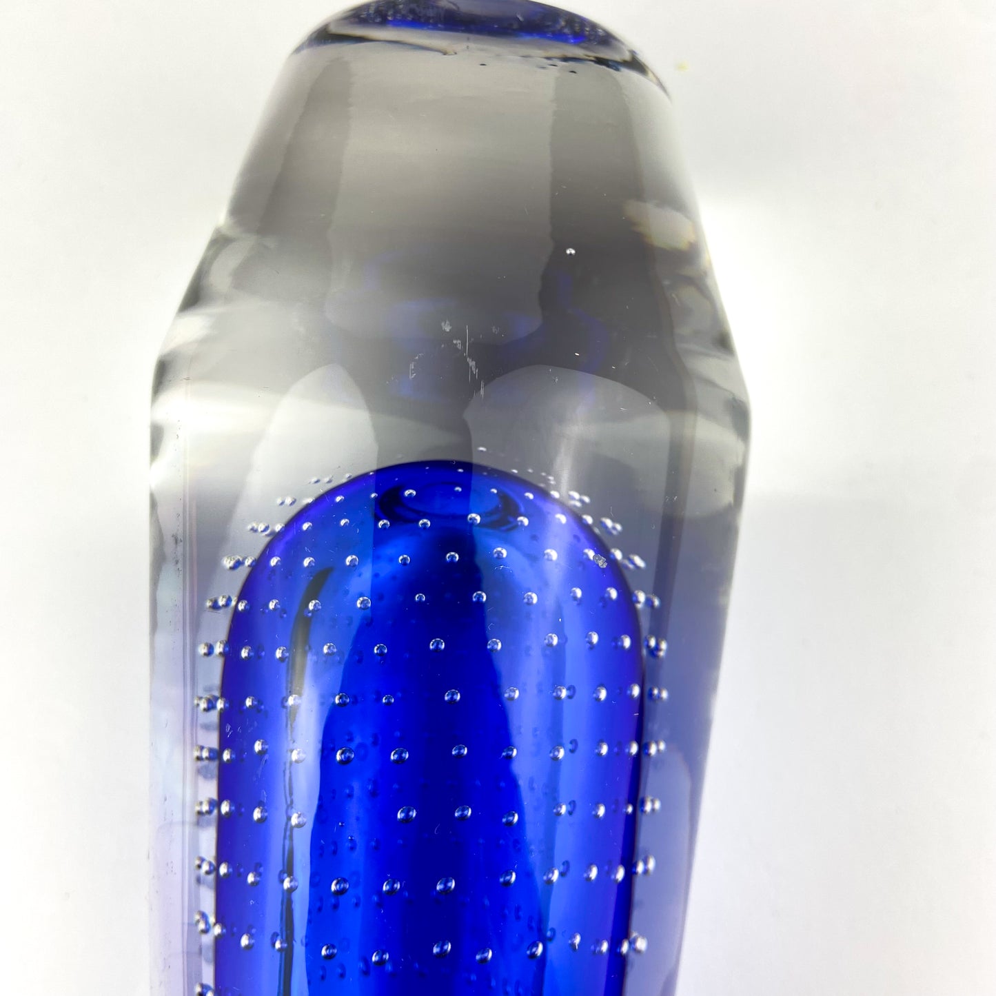 German Glashütte Theresienthal Sommerso Glass Vase #O1373