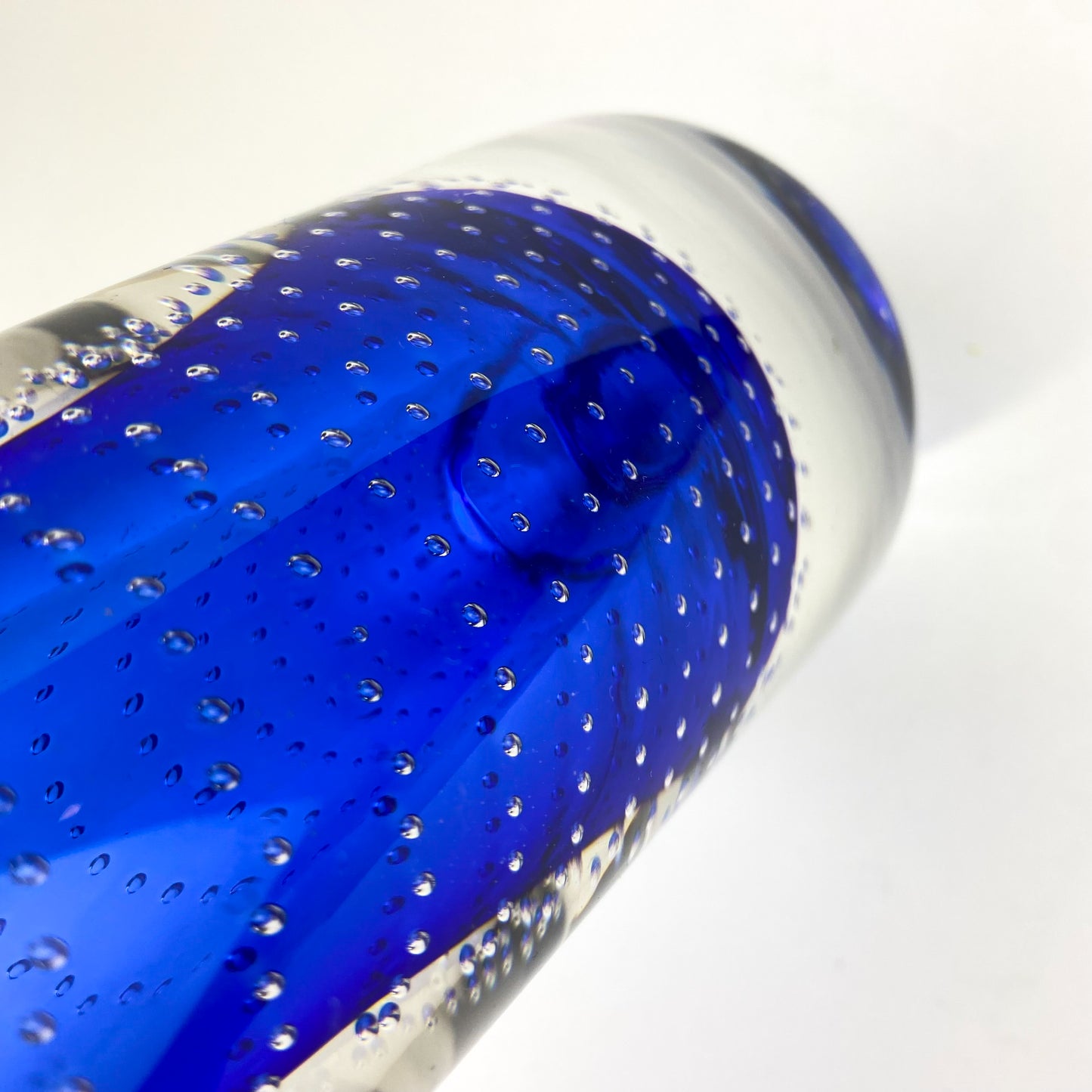 German Glashütte Theresienthal Sommerso Glass Vase #O1373