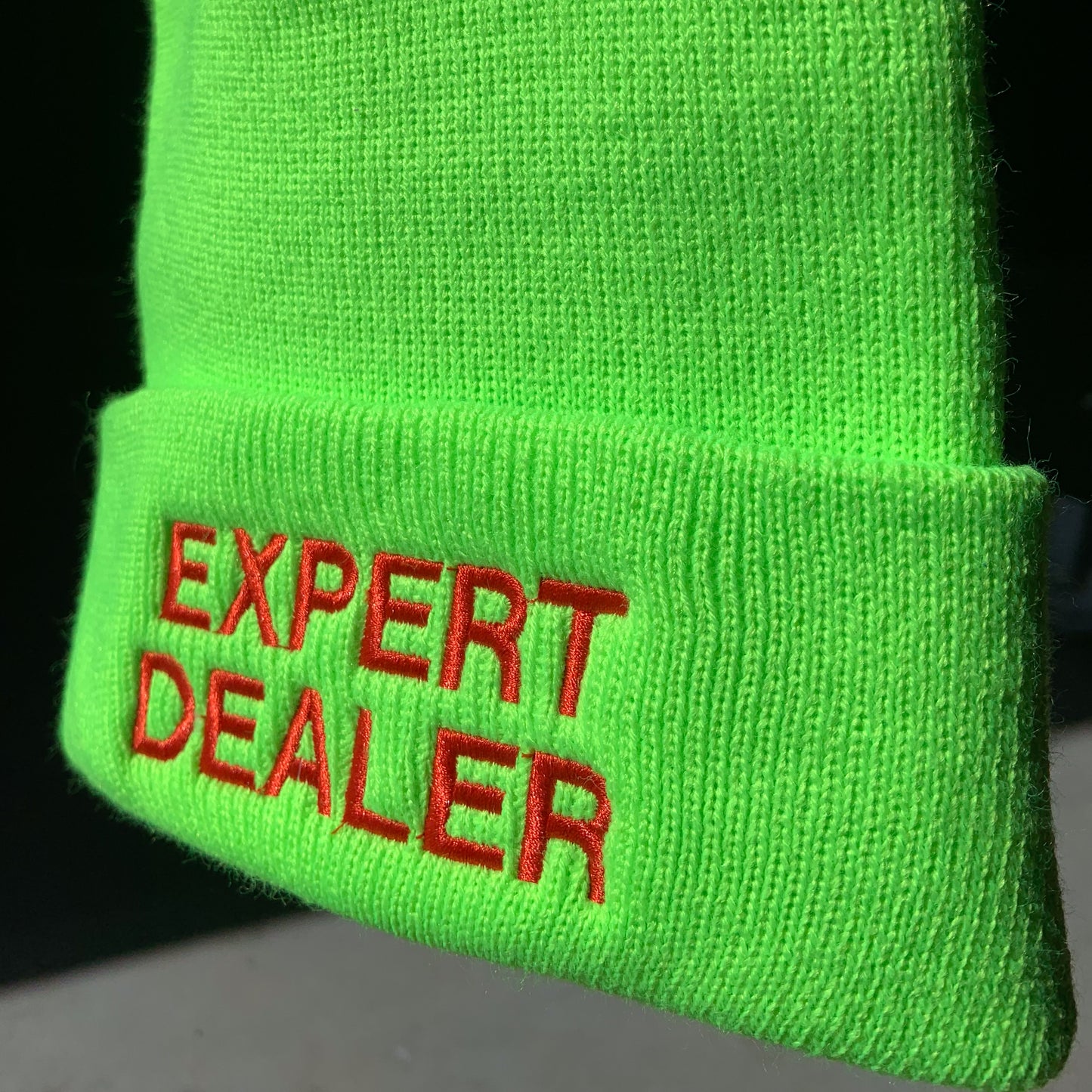 Neon Green Expert Dealer Beanie