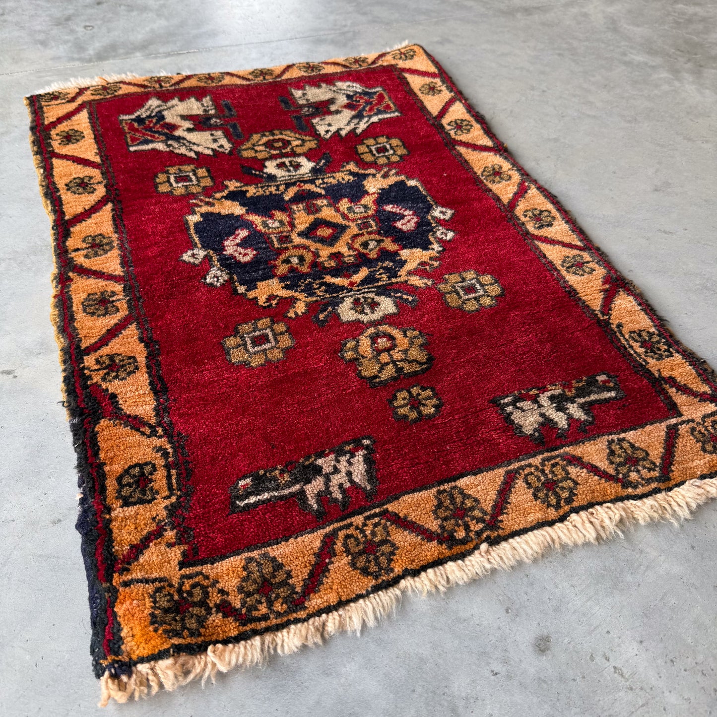 Antique Anatolian Accent Rug #R1285 - 1'10" x 2'7"