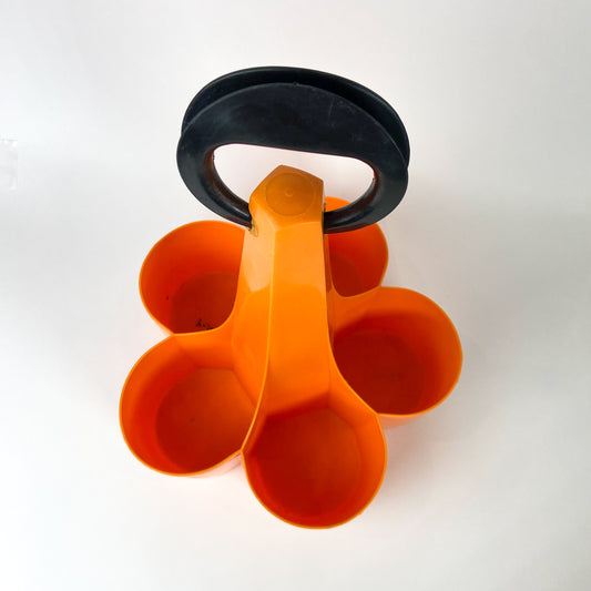 Vintage Luigi Colani for SULO Orange Plastic Wine Caddy #O1941