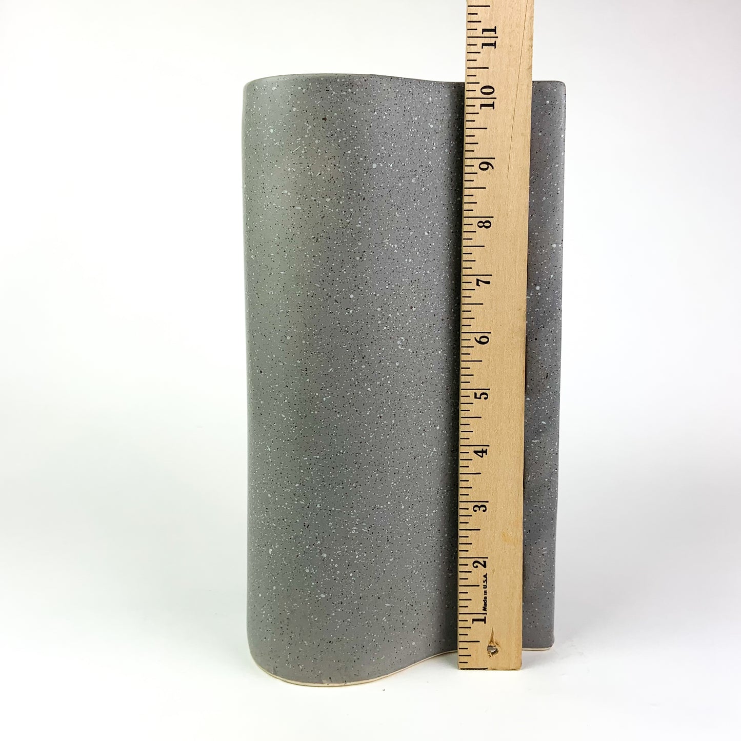 Post Modern Gray Speckled Ceramic Vase #O999