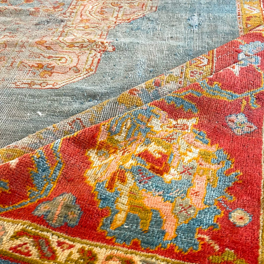 Antique Oushak Area Rug #R1066 - 8'9" x 11'9"