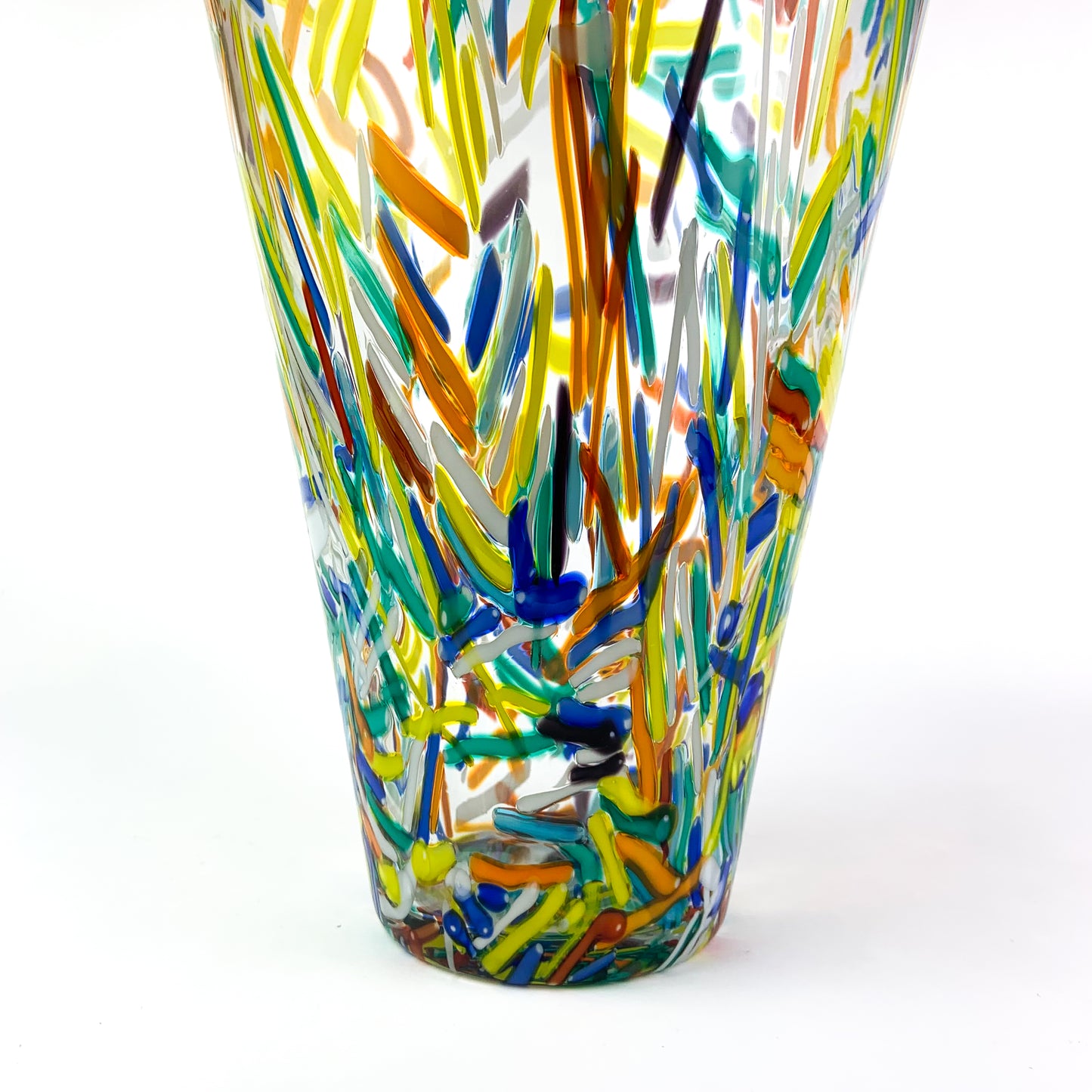 Large Vintage Confetti Art Glass Vase #O1013