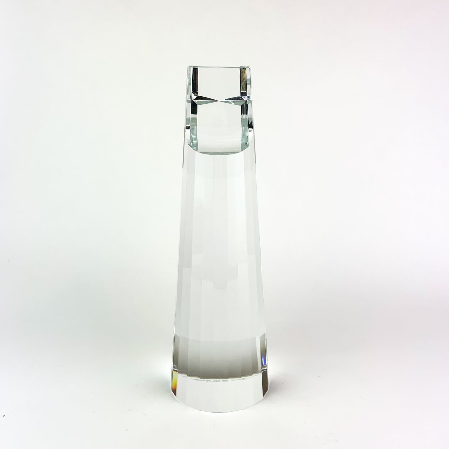 Vintage Japanese Faceted Crystal Prism Sculpture by Fu Sosso #O1014