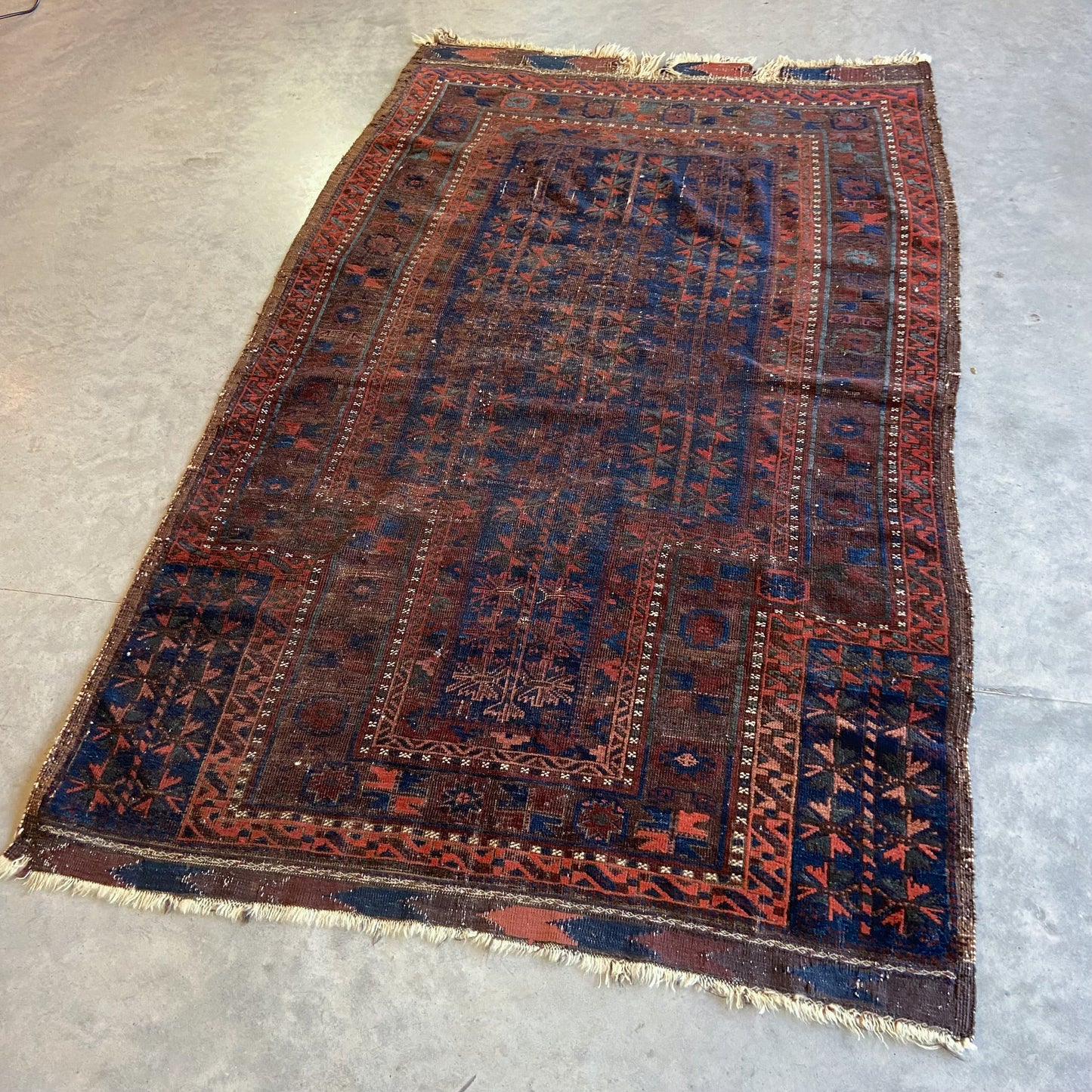 Antique Baluch Prayer Rug #R1073 - 3'7" x 5'9"