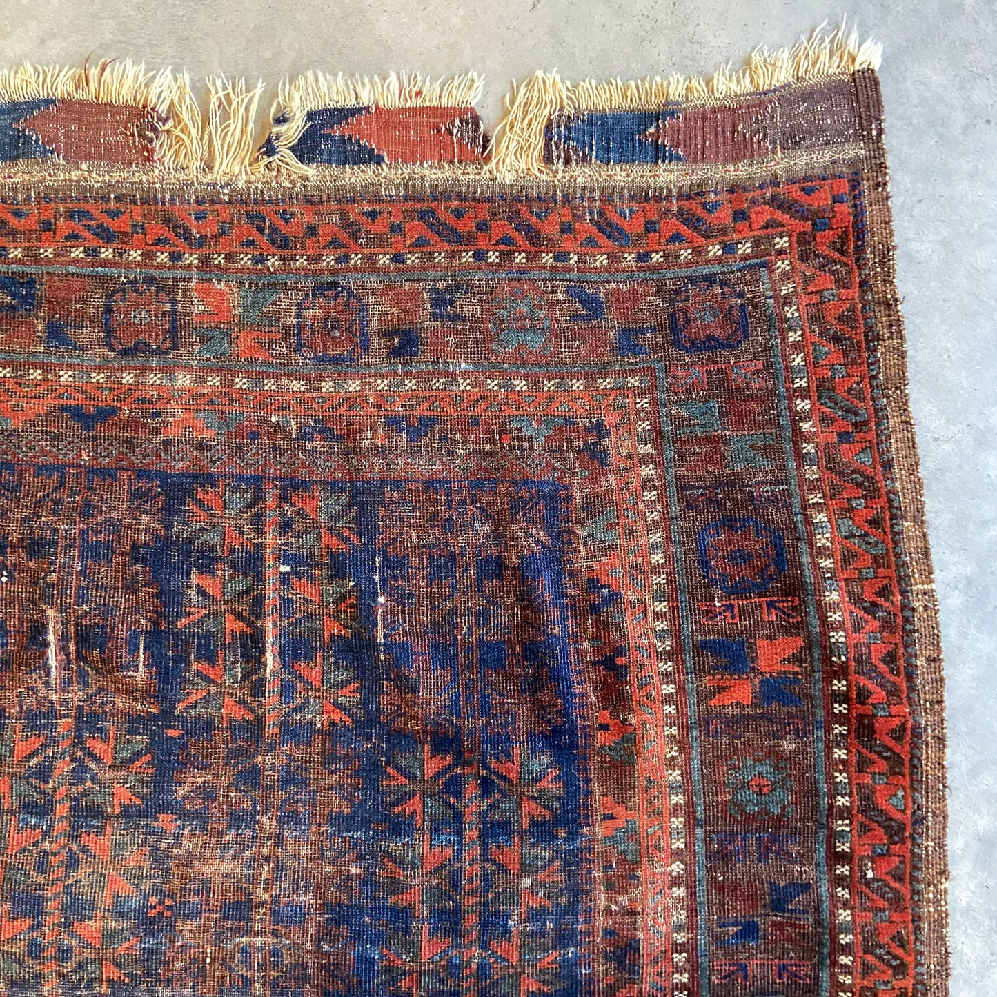 Antique Baluch Prayer Rug #R1073 - 3'7" x 5'9"