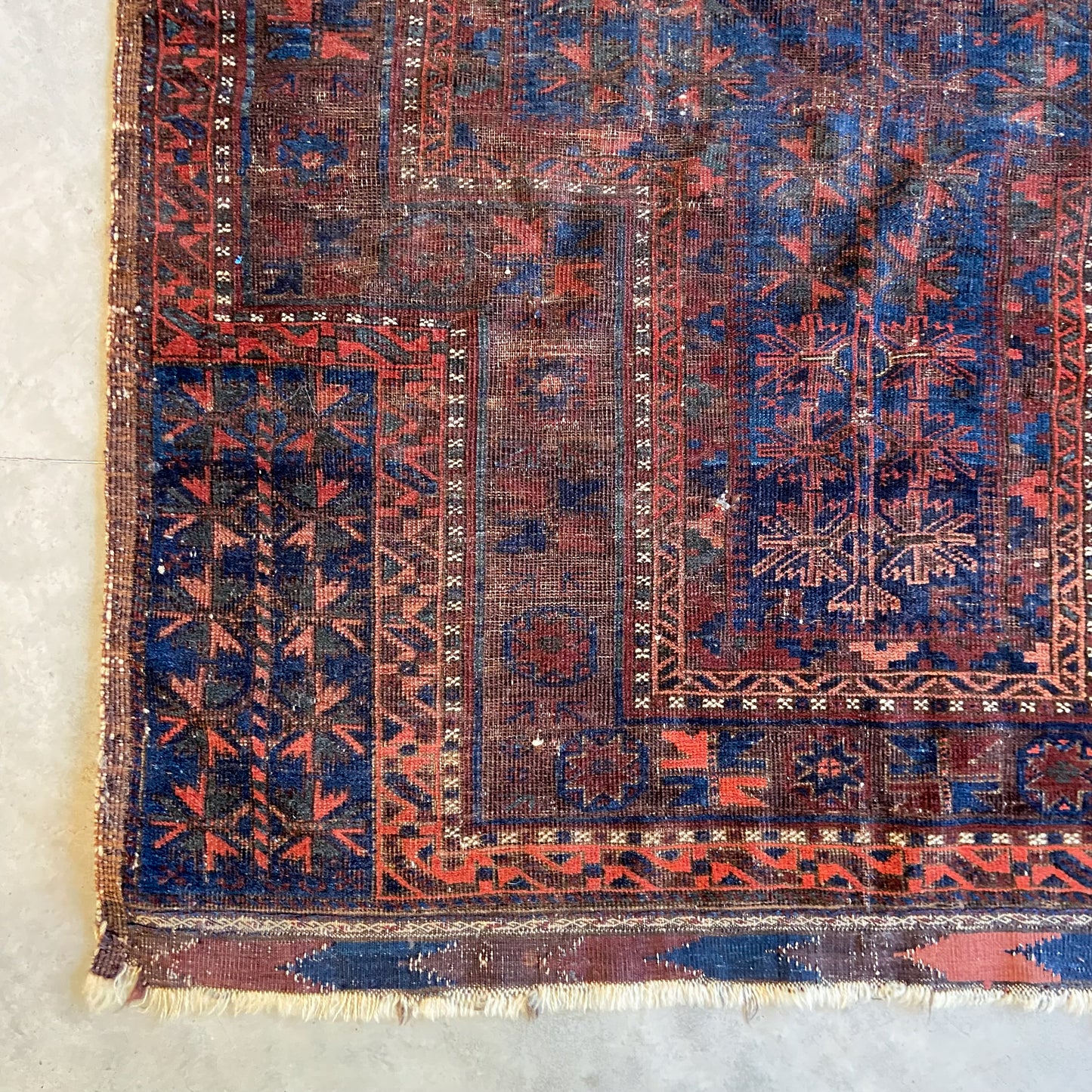 Antique Baluch Prayer Rug #R1073 - 3'7" x 5'9"