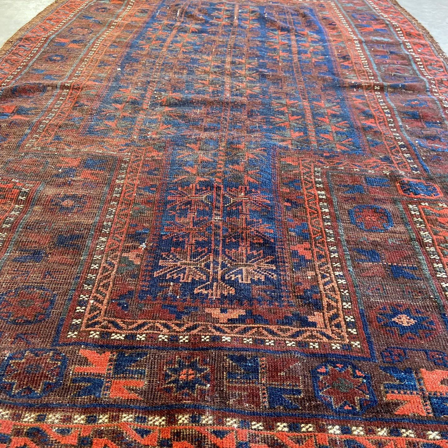 Antique Baluch Prayer Rug #R1073 - 3'7" x 5'9"