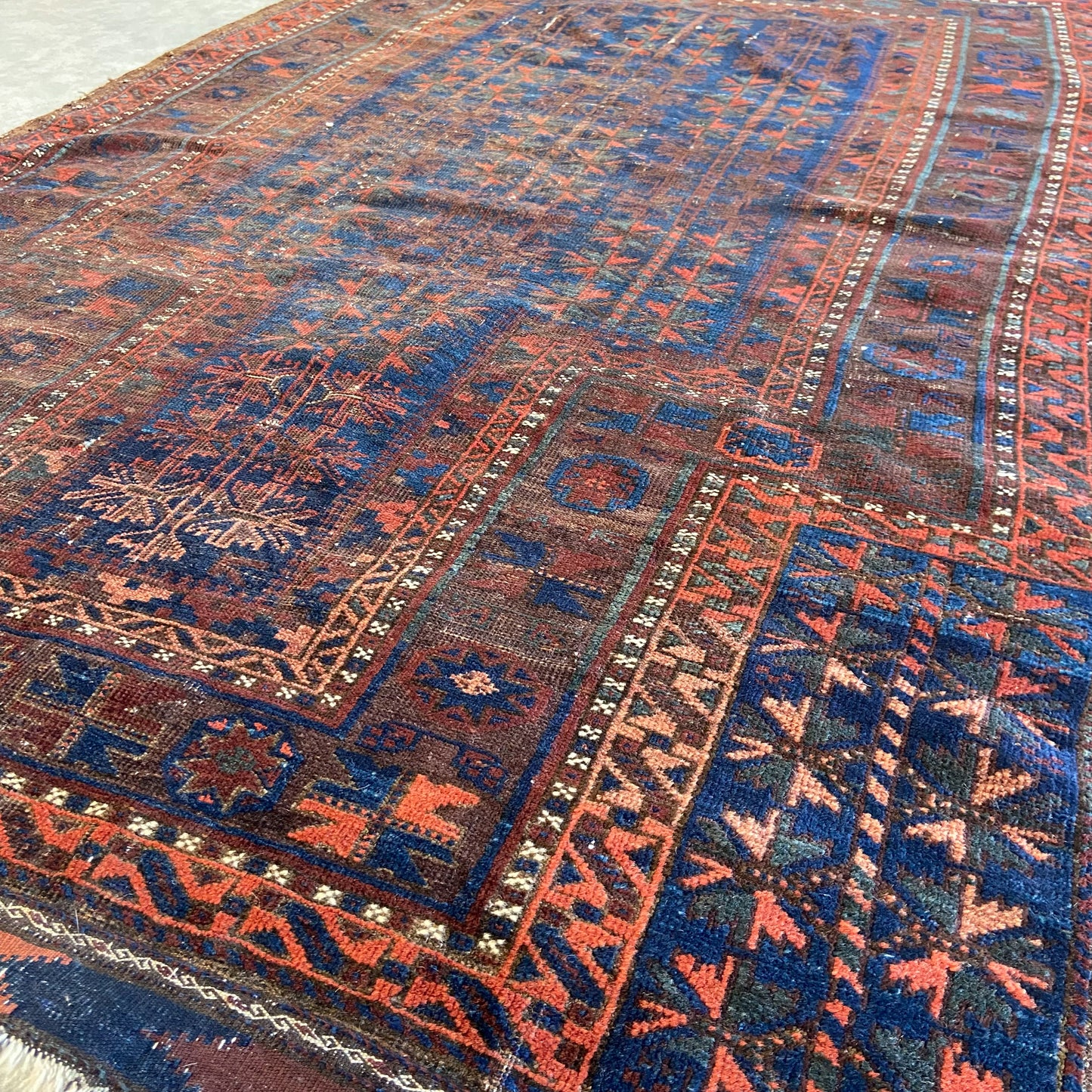 Antique Baluch Prayer Rug #R1073 - 3'7" x 5'9"