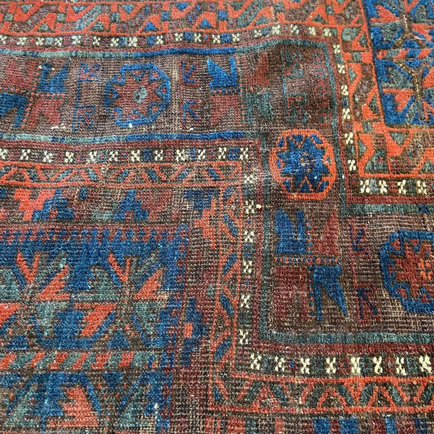 Antique Baluch Prayer Rug #R1073 - 3'7" x 5'9"