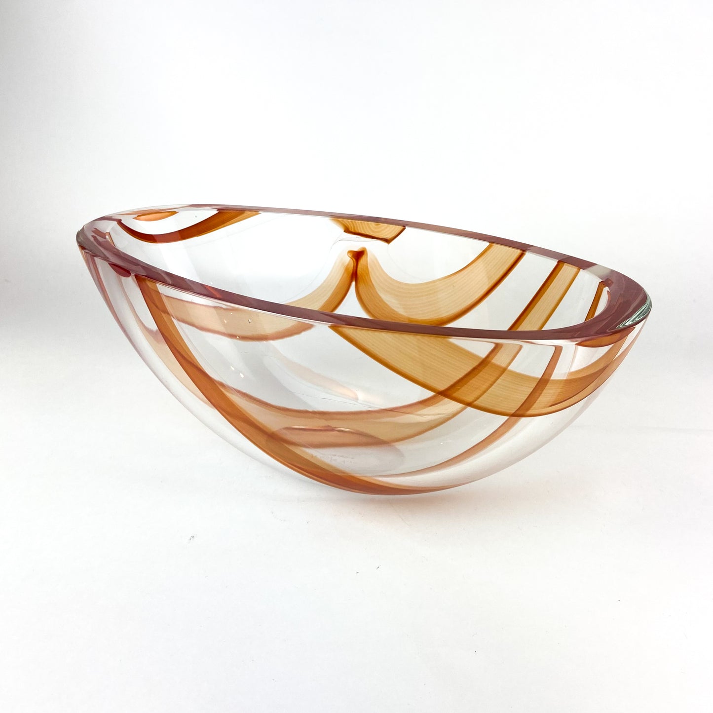 Large Murano Seguso Viro Glass Bowl #O688