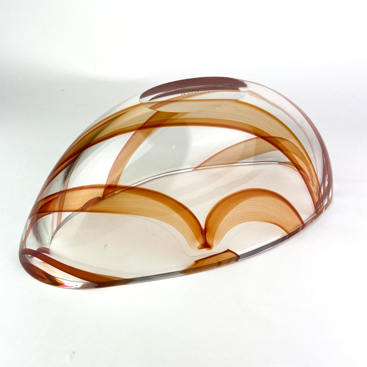 Large Murano Seguso Viro Glass Bowl #O688