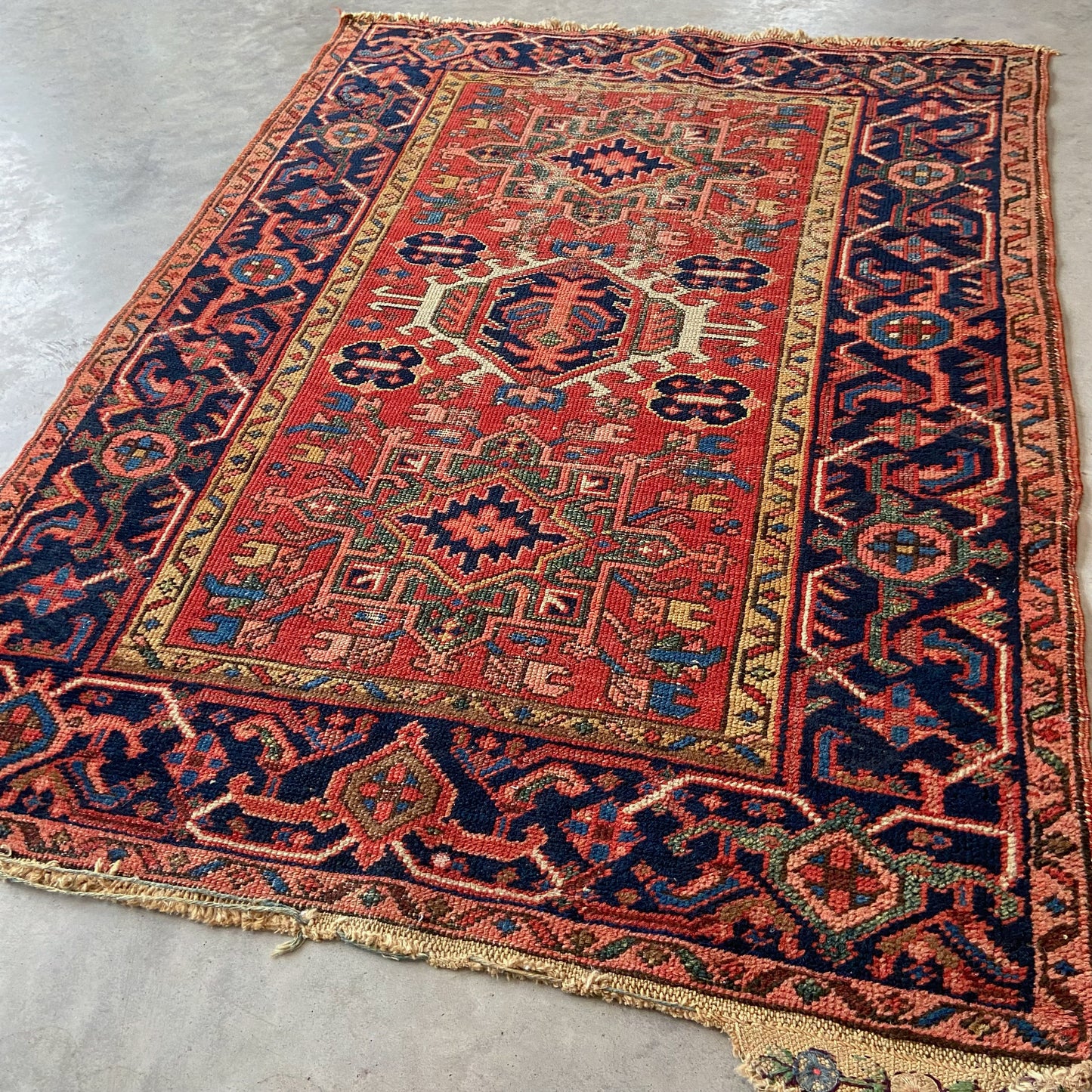 Antique Karaja Accent Rug #R1107 - 3'4" x 4'6"