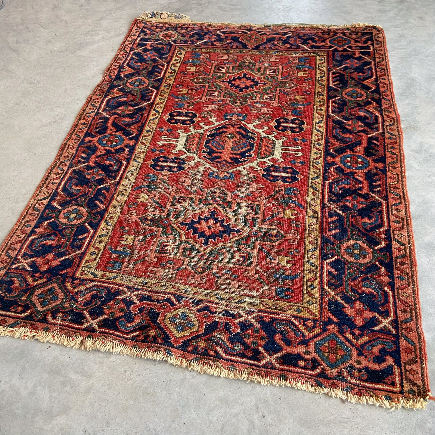 Antique Karaja Accent Rug #R1107 - 3'4" x 4'6"