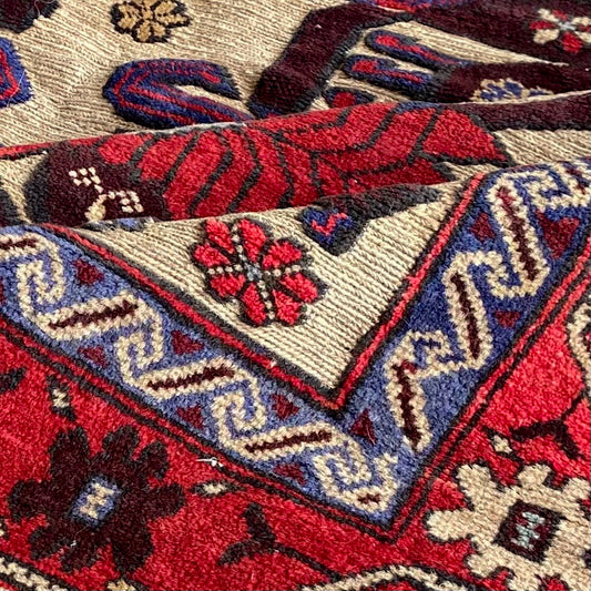 Vintage Afghan Kilim Accent Rug #R1115 - 4'8" x 6'1"