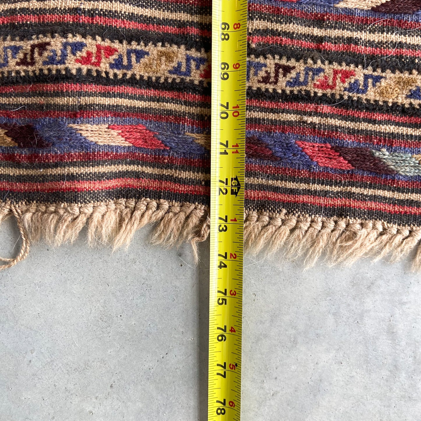 Vintage Afghan Kilim Accent Rug #R1115 - 4'8" x 6'1"