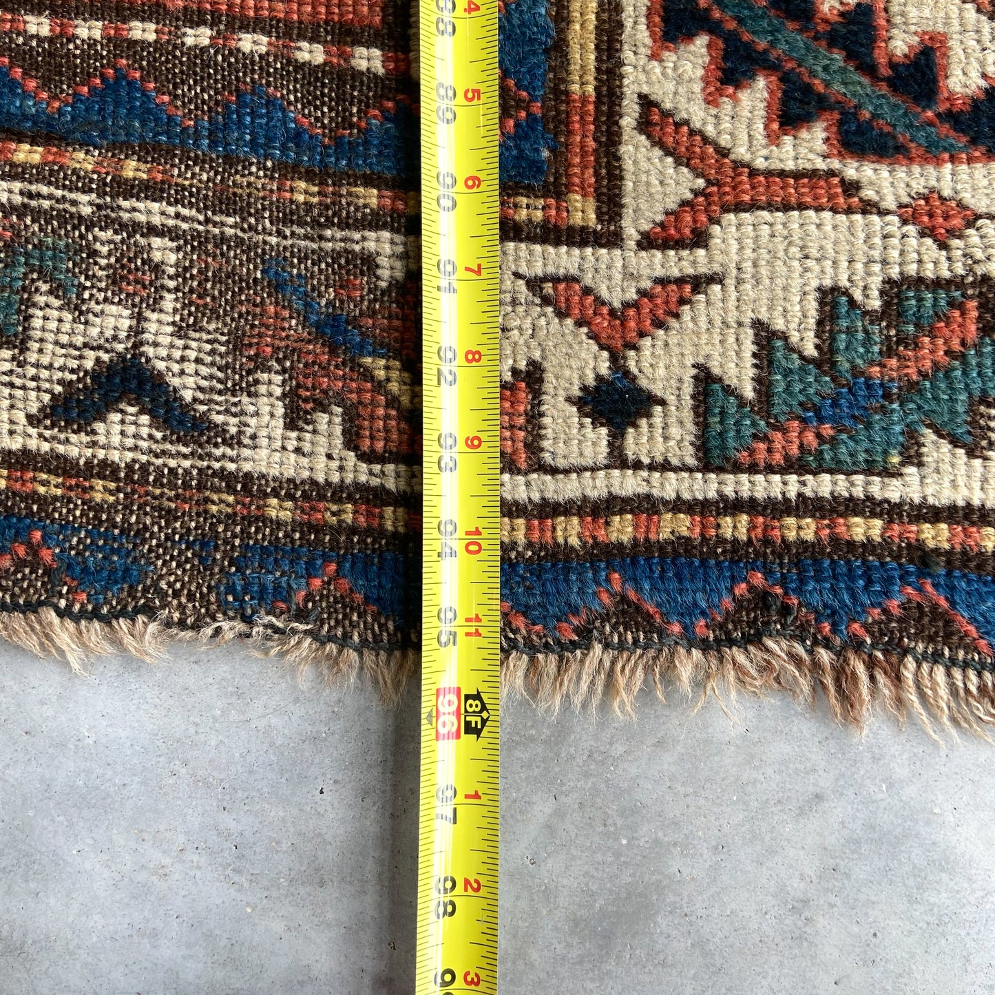 Antique Cloudband Kazak Runner #R1120 - 4' x 8'