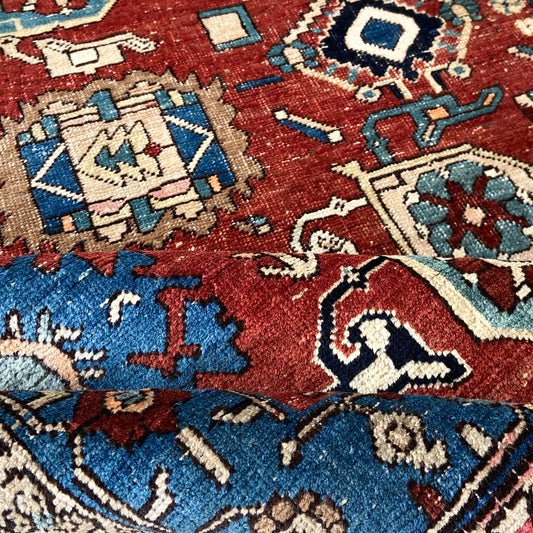 Rare Antique Harshang Bijar Accent Rug #R1124 - 3'6" x 4'7"