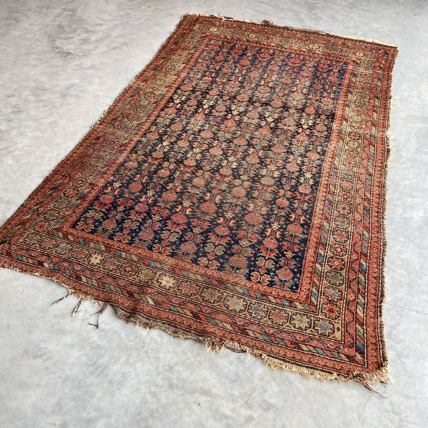 Antique Caucasian Accent Rug #R1125 - 4'4" x 6'5"