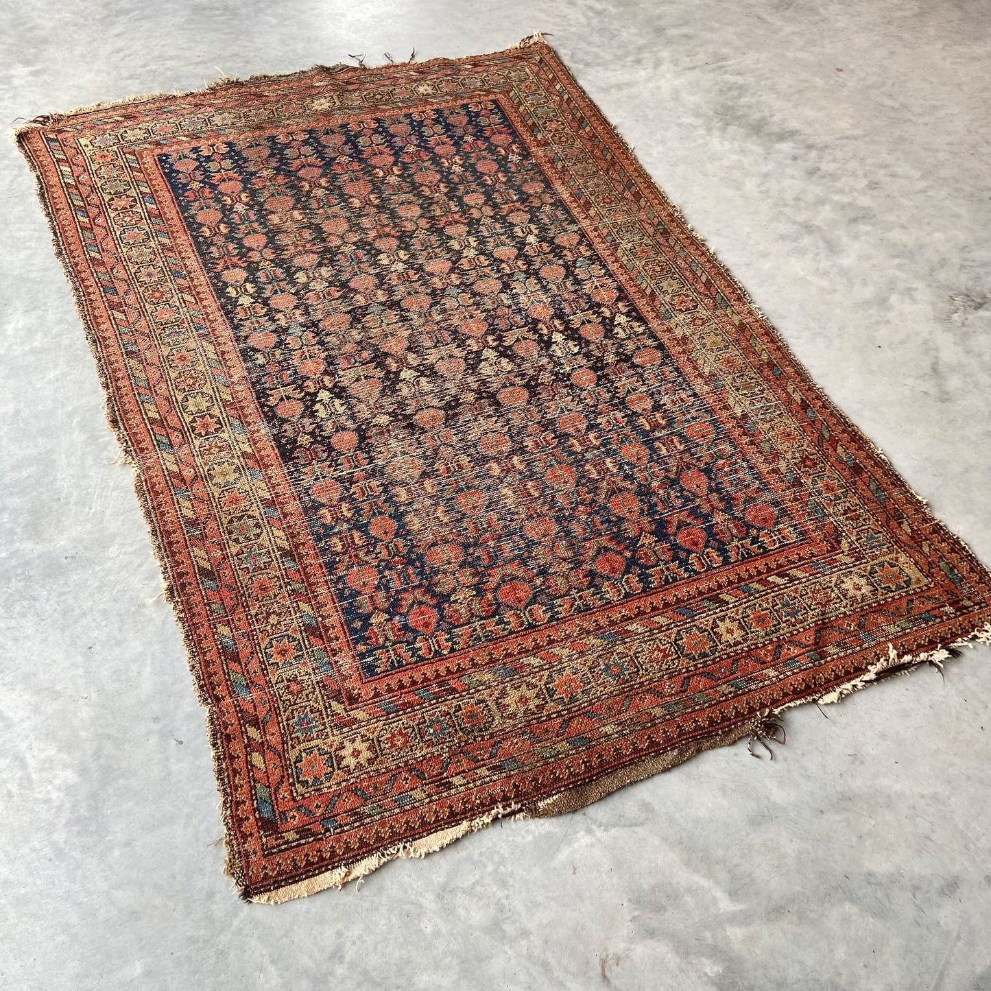 Antique Caucasian Accent Rug #R1125 - 4'4" x 6'5"