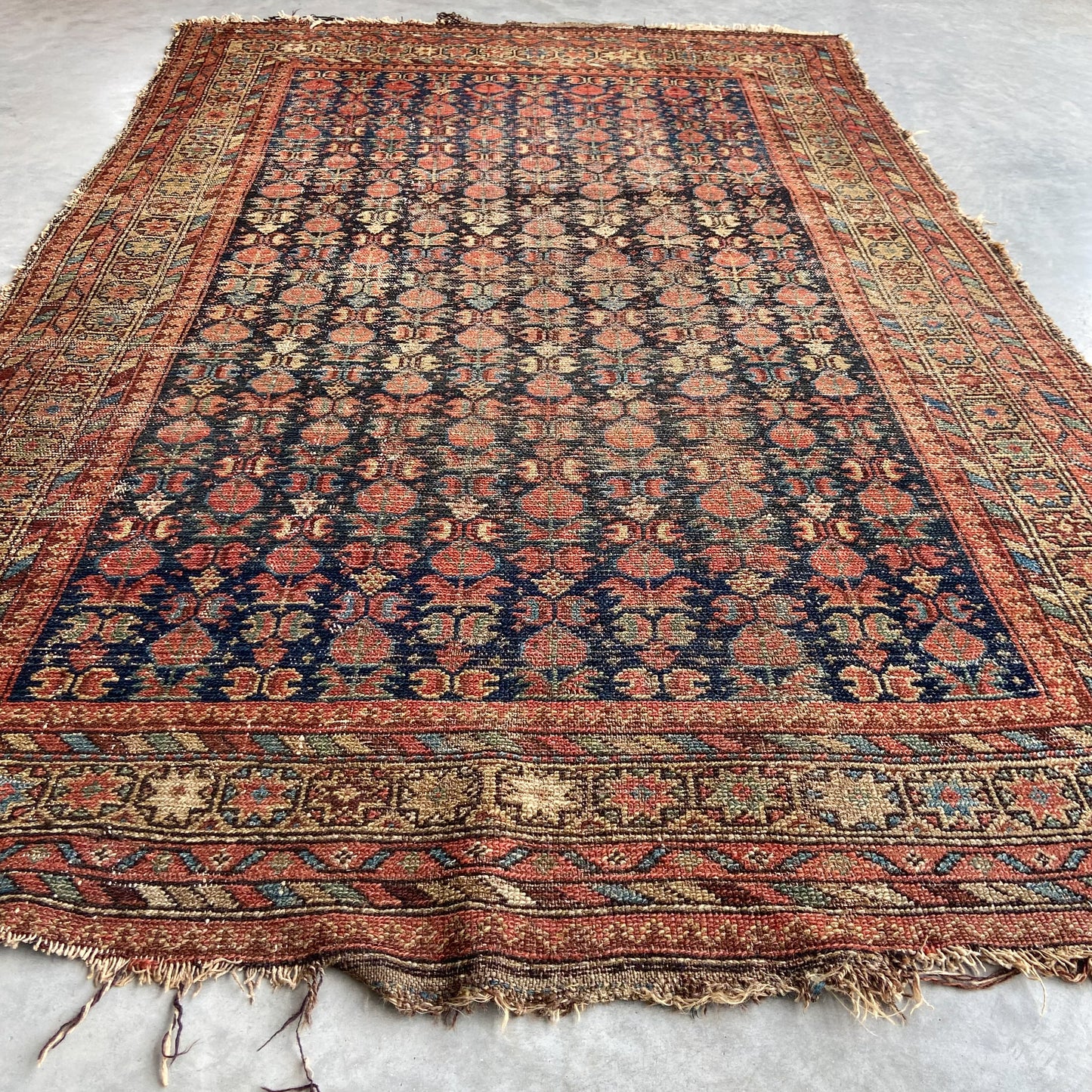 Antique Caucasian Accent Rug #R1125 - 4'4" x 6'5"