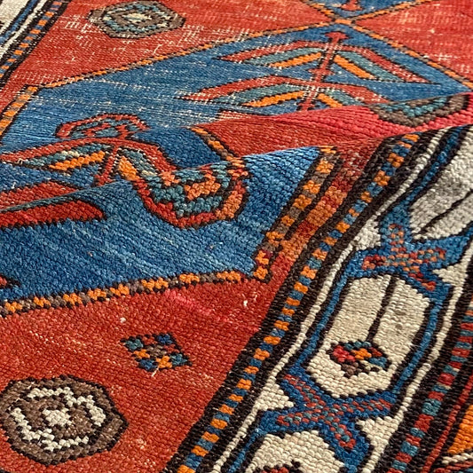 Antique Kazak Runner #R1136 - 3'6" x 11'9"