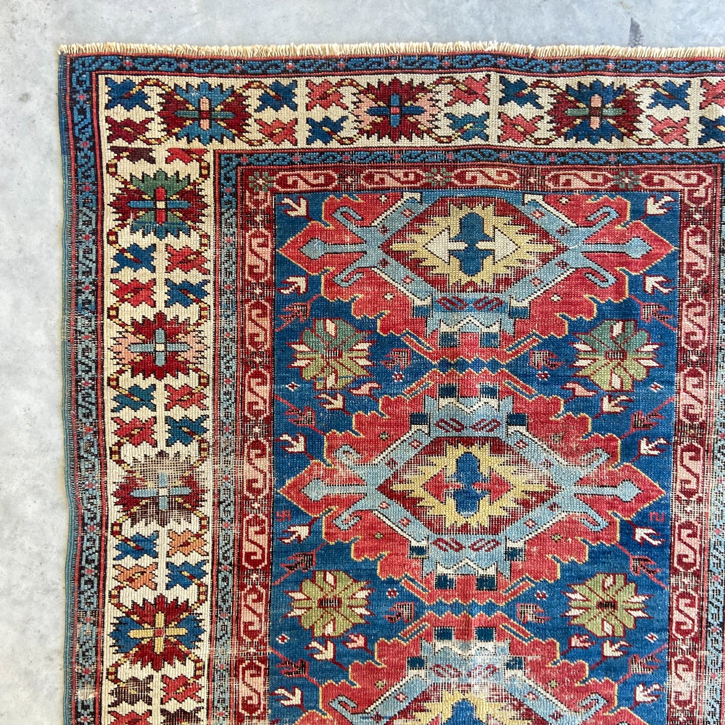 Antique Kuba Accent Rug #R1142 - 3'6" x 5'2"